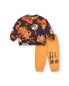 Plush Sweatshirt And Trousers